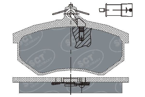 SCT GERMANY Piduriklotsi komplekt,ketaspidur SP 199 PR